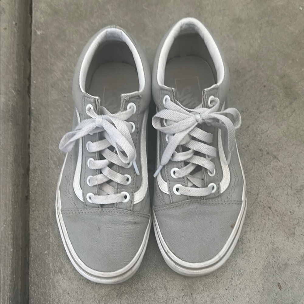 Vans Gray and White Women's Sneakers